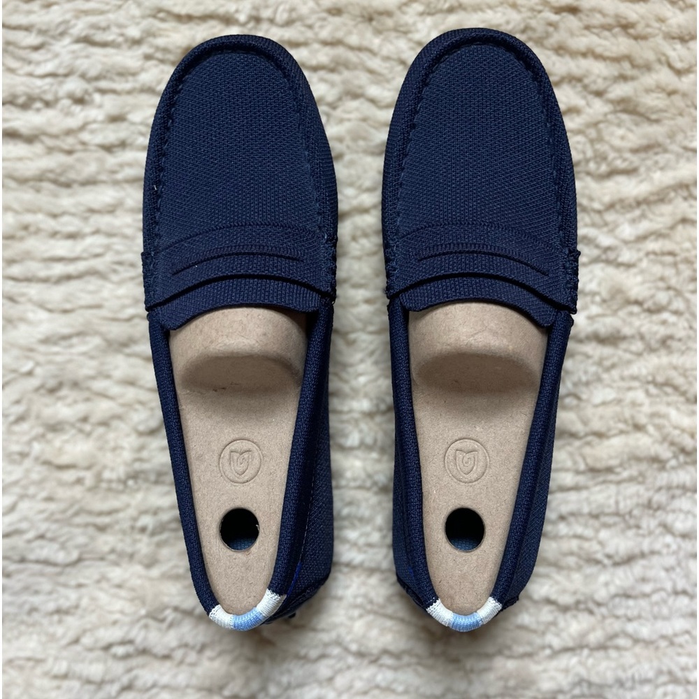 Rothy’s The Driver moccasin loafer navy sapphire 7.5
